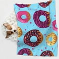 thumbnail image 6 of Pofeuu Donuts Print Puppy Blanket,Dog Blankets,Pet Blanket Cozy Cat Blankets for Indoor Cats, Fuzzy Pet Blanket for Kitten Doggy Dog Blankets-Small, 6 of 8
