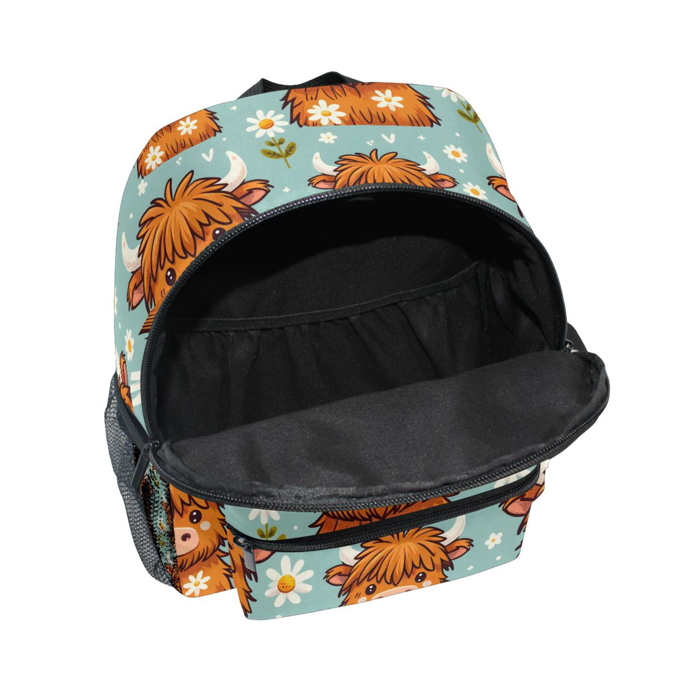 ALAZA Cute Cow with Daisy School Backpack Small Bookbag Mini Bags