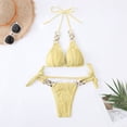thumbnail image 5 of XIYON Bikini Sets For Women High Waisted Bikini Sets Two Piece Swimsuit Front Tie Knot Bathing Suit Vintage Beachwear, 5 of 8