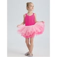 thumbnail image 2 of Ulitacool Girls Dresses Sleeveless Ballet Tutu Skirt Leotards V Neck Camisole Dress Gradient Ballerina Dance Outfit Elegant Wear Hot Pink 3-4 Years, 2 of 9