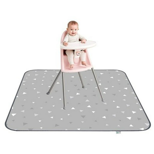 Baby Splat Floor Mat for Under High Chair Waterproof Anti Slip Food Spill  Mat for Eating Mess Floor Protector Mat and Table Cloth 