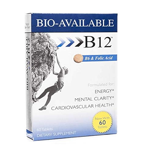 Sublingual B12, B6, and Folic Acid 60 Tablets Dietary Supplement