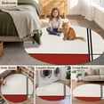 thumbnail image 6 of 6ft Washable Round Rug, Abstract Gemoetric Non-Slip Circle Area Rug for Living Room Bedroom, Art Red Color Block Indoor Floor Mat for Home Decor, 6 of 9