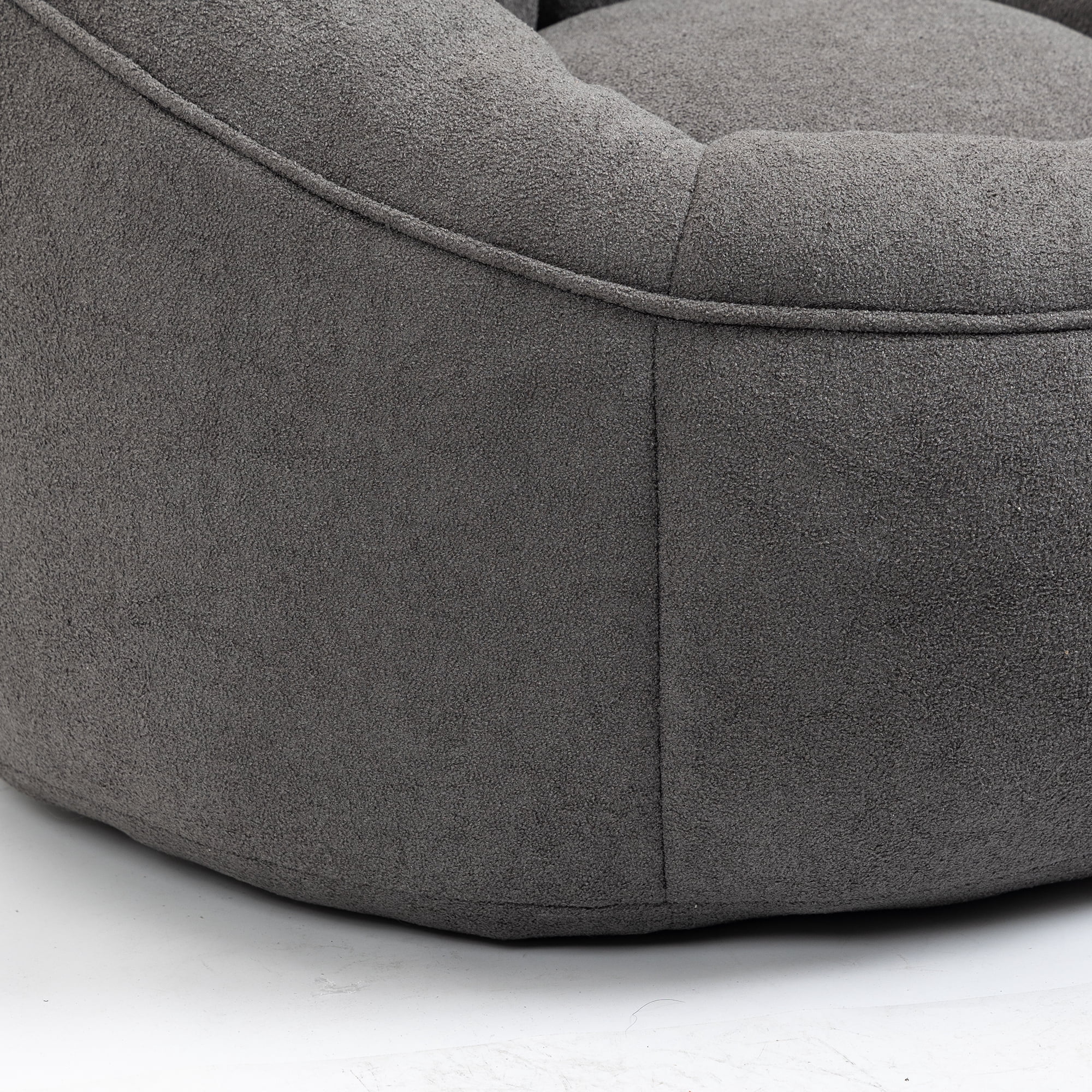 Jopath Bean Bag Chair with Footstool, Lazy Sofa for Adults and Kids, Floor Sofa for Gaming Reading Living Room Bedroom Grey