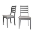 thumbnail image 3 of Castle Place Classic Wooden Dining Chair, Set of 2, Grey, 3 of 8