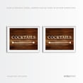 thumbnail image 2 of Cocktails Rustic Wood Wedding Party Directional Signs,  Double-Sided, 2 of 2