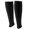 thumbnail image 6 of Women's Fashion Solid Knitted Ribbed Leg Warmers Dancing Legwarmers Crochet Boot Black, 6 of 8