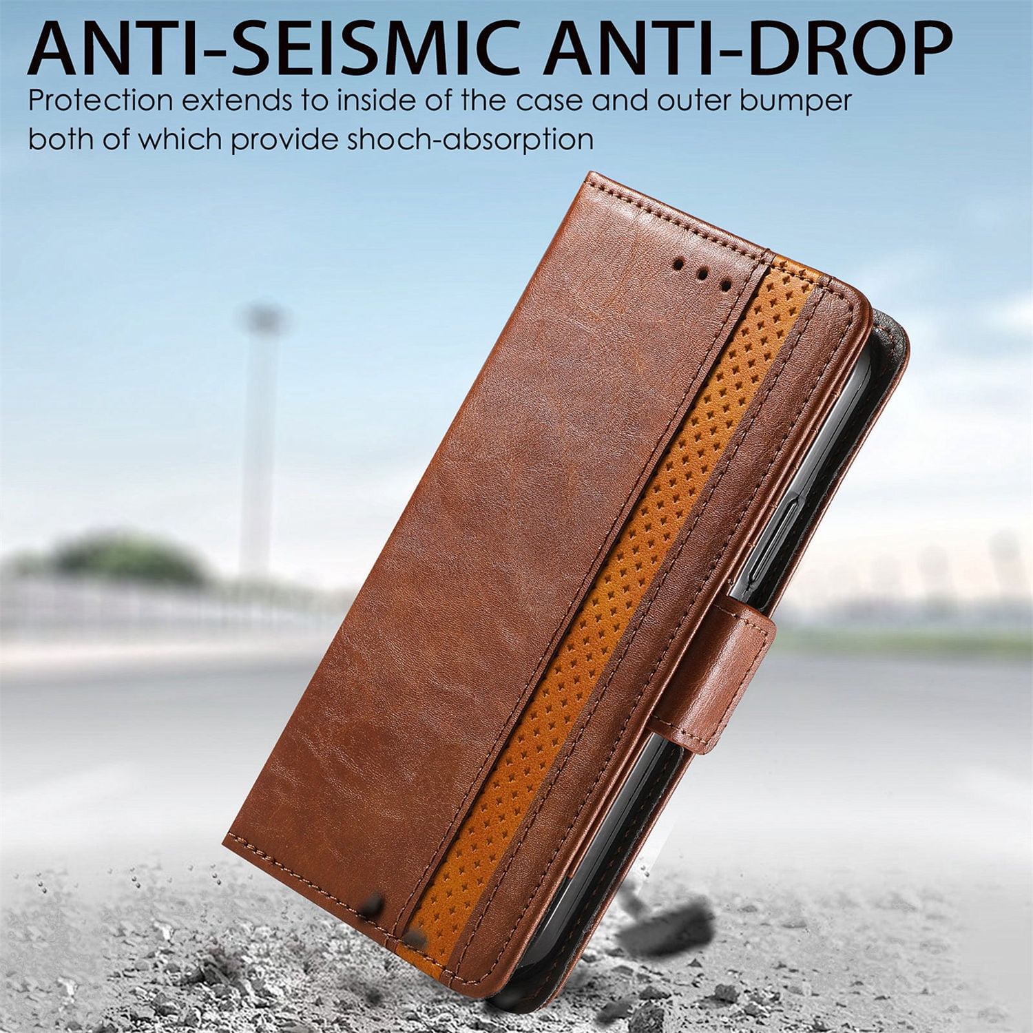 Leather Wallet Phone Case For Xiaomi Poco F6 Pro C55 C65 C50 F5 Pro M6 Pro Poco X5 Pro X4 M5 F4 F3 Quality Leather Phone Case With Card Holder Zipper