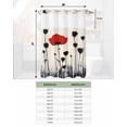 thumbnail image 6 of No Hook Shower Curtains with Snap in Liner, Rustic Flowers Waterproof Fabric Shower Curtain, Retro Farmhouse Spring Botanical Floral Double Layers & See-Through Top Window Bathroom Curtains 72''x84'', 6 of 6