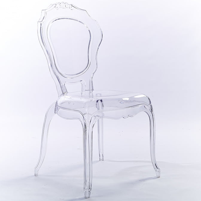 2xhome Clear Plastic Stackable Acrylic Ghost Chair Glam