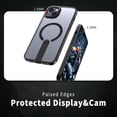 thumbnail image 2 of for iPhone 15 Case with Stand, Compatible with MagSafe, Magnetic Kickstand Case for iPhone 15, Military-Grade Protection Shockproof Case, Clear Acrylic + Soft TPU Material, Black, 2 of 6