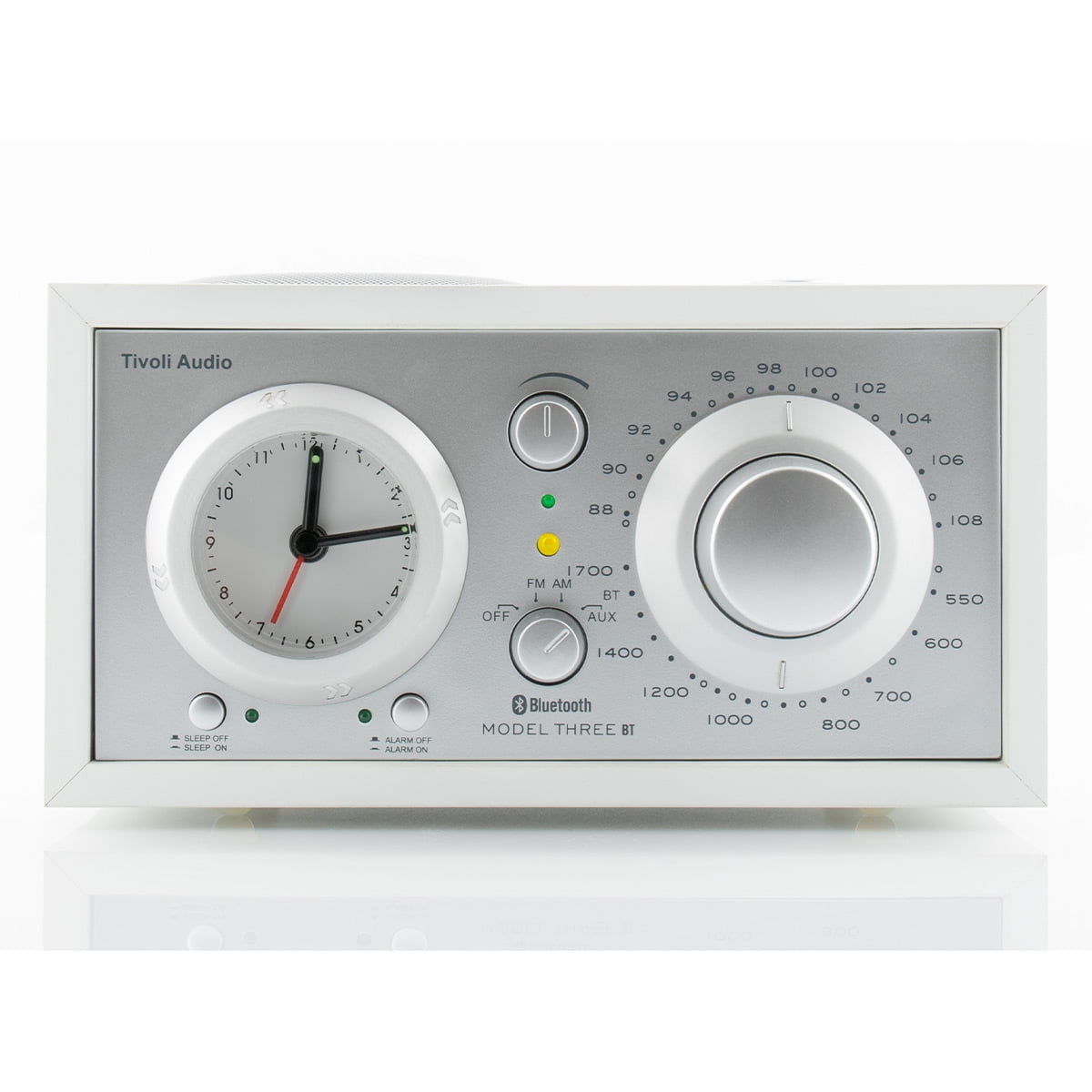 FM Scan Shower Radio, White w/Silver Tone, Clock w/Alarm, Wrist Strap,  #FM500
