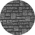 thumbnail image 1 of Ahgly Company Machine Washable Indoor Round Transitional Gray Area Rugs, 4' Round, 1 of 7