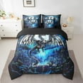 thumbnail image 2 of Feelyou Magical Dragon Bedding Comforter Set 7 Pieces for Boys, Magic Animal Queen Bedding Sets, Jungle Tree Branches Queen Sheet Sets, 2 of 8