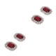 thumbnail image 1 of Qarigey Clips de zapatos de diamantes de imitación Hebilla de boda DIY Zapato de novia Encantos decorativos Blanco 2piezas Rojo, 1 of 1
