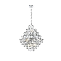 Elegant Lighting Adaline 24" Chandelier in Chrome