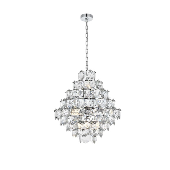 Elegant Lighting Adaline 24" Chandelier in Chrome