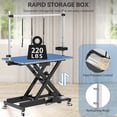 thumbnail image 4 of 49" Professional Electric Dog Grooming Table for Large Dogs with Leveling Wheels & Aluminum Dog Grooming Arm, Anti Slip Tabletop & Tool Organizer, 4 of 5