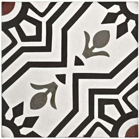 SomerTile 7.875" x 7.875" Cement Ellis Moonlight Cement Floor and Wall Tile (12 Tiles/ 5.5 sqft.)
