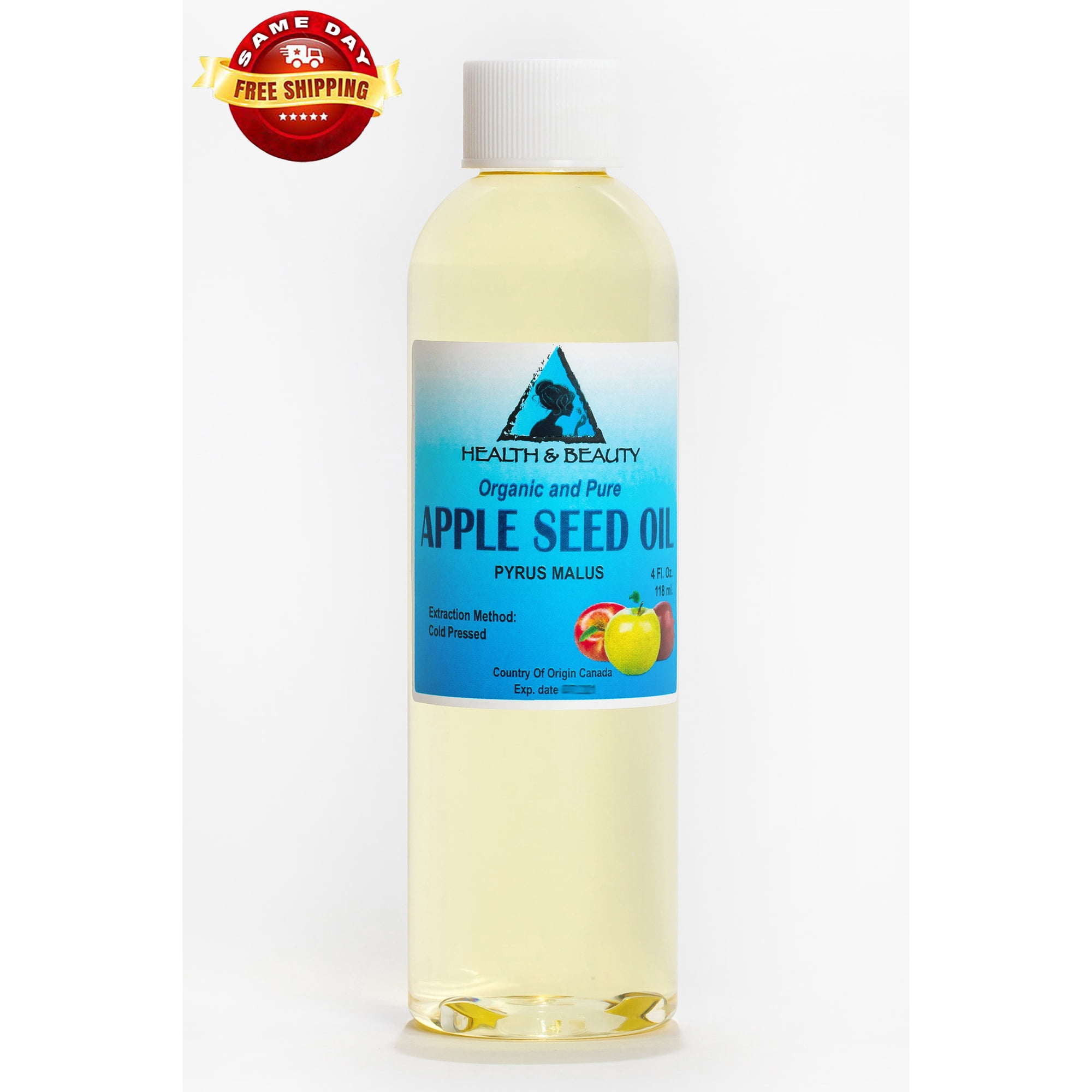 Apple Seed Oil Organic Carrier Cold Pressed Premium Natural 100% Pure 4 oz