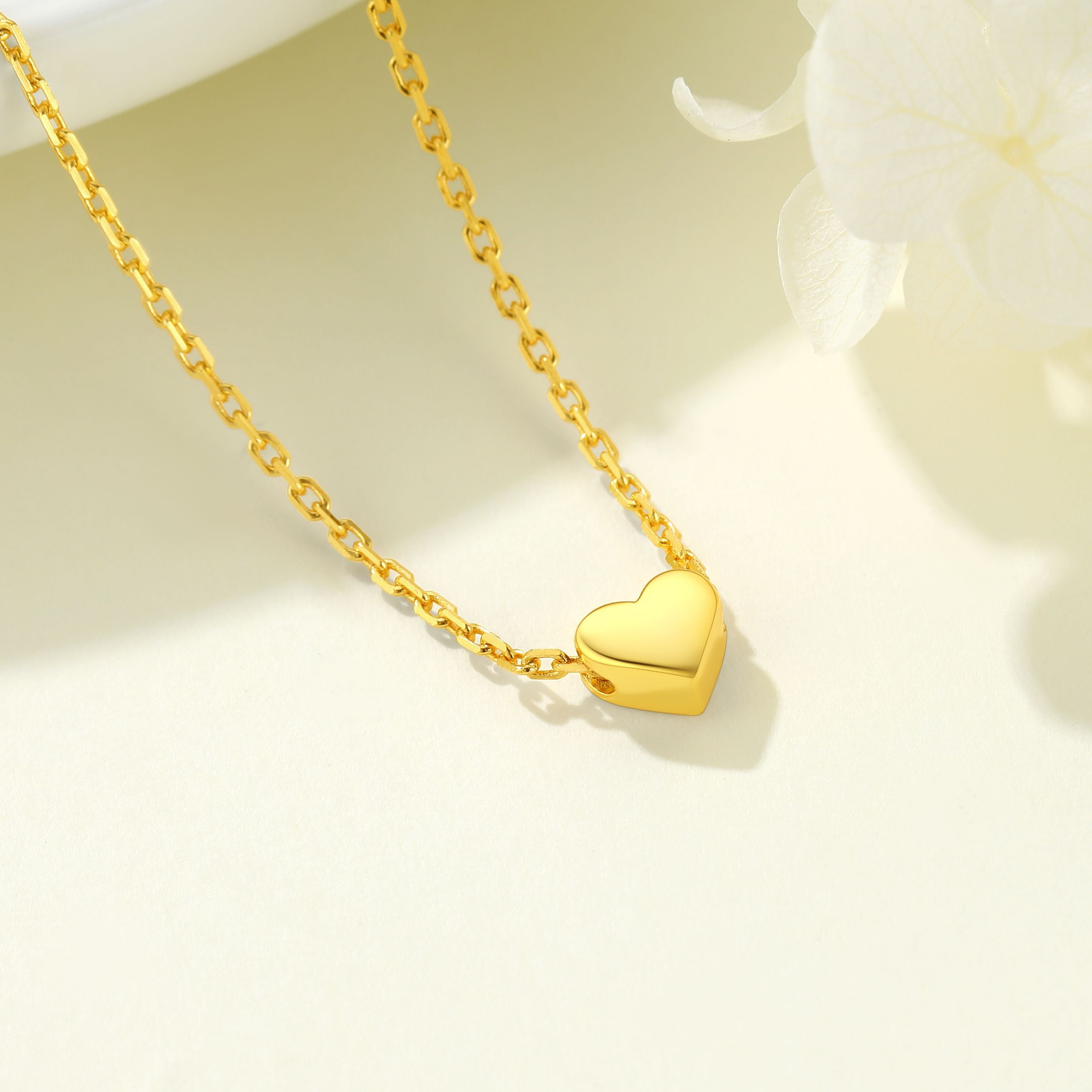 Suplight Dainty 925 Stelring Silver Heart Shape Necklace Jewelry for Women Girlfriend