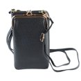 thumbnail image 1 of Monedero con cremallera y hebilla de hardware para teléfono móvil, bolso bandolera de piel sintética a la moda para mujer, para tarjetas, color negro, talla única, 1 of 14