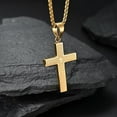 thumbnail image 4 of Simple Men's Religious Necklace Silver Cross Stainless Steel Holy Prayer Cross Pendant Bible Cross Women's Necklace Gold Christian Gift, 4 of 5