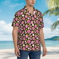 thumbnail image 5 of Haiem Strawberry Printed Hawaiian Shirt for Men - Men’s Casual Beach Summer Shirts - Stretch Fabric with Modern Fit-X-Large, 5 of 9