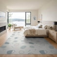 thumbnail image 3 of ODIKA 9'x12' Blue Cream Ocean Abstract Washable Area Rug Modern Geometric Design with Subtle Elegance for Great Room, Indoor Concept, Large Living Low Pile, Flatwoven, 3 of 7