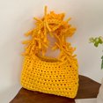 thumbnail image 2 of Bolso de mujer Bolso de axila tejido informal Bolso de compras de verano elegante (Amarillo) Likrtyny Para Estrenar, 2 of 7