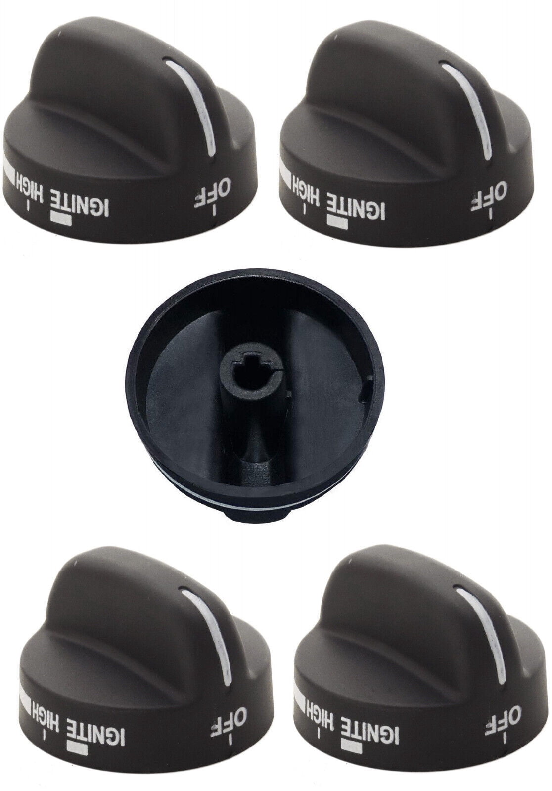 8273103 Range Burner Knob Black for Stove Oven -5 Pack