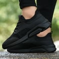 thumbnail image 2 of Honeeladyy Men's Casual Comfortable Breathable Board Shoes Athletic Sneakers Shoes Black Clearance under 5$, 2 of 7