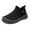Black, variant on Xudanell Kids Slip On Sneakers With Cushioned Insole Breathable Damping Shoes For Boys Girls