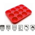 thumbnail image 6 of Coappsuiop Cake Mould 12 Cup Silicone Muffin Cupcake Baking Pan Non Stick Dishwasher Microwave Safe, 6 of 9