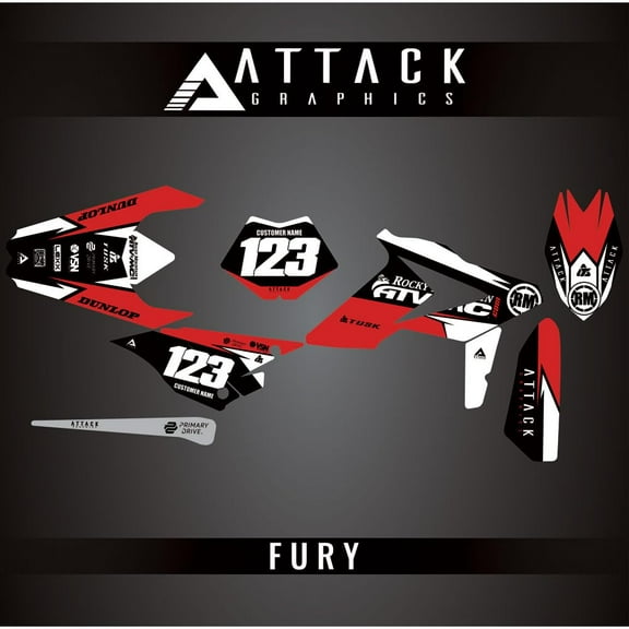 Attack Graphics Custom Fury Complete Bike Graphics Kit for Beta 480 RR 2018