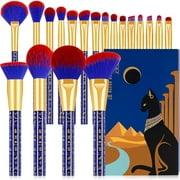 Docolor Makeup Brushes 19Pcs Bastet Cat Kabuki Foundation Blending Face Powder brush Concealers Eyeshadow Fan Makeup Brush Set