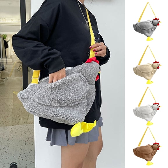 Cute Chicken Shoulder Bag Tote – Large Capacity Crossbody Satchel Purse with Adjustable Strap for Women, Casual Everyday Handbag for iPad, Phone, Wallet