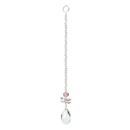 

FTjfrsbc Crystal Prisms Wind Chimes Rainbow Chaser Maker Garden Hanging Decor (Pink)