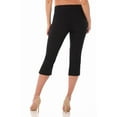 thumbnail image 3 of Rekkuna Women's Pull-On Stretchy Comfort Capri Pant with Hidden Pocket in the Waistband (14, Black), 3 of 6