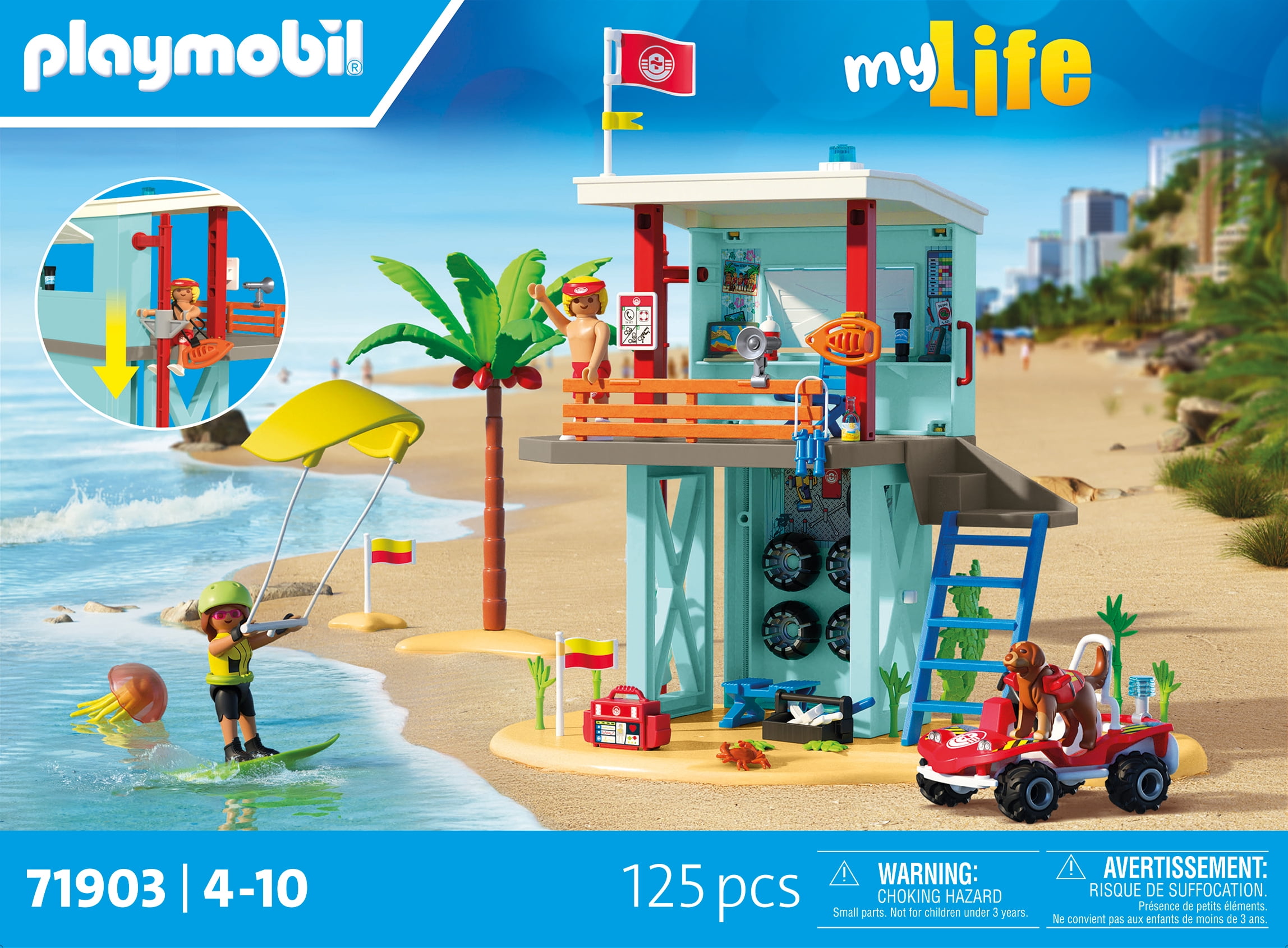 Playmobil Lifeguard Tower with Beach Buggy