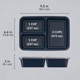 thumbnail image 5 of Prep - 20-Piece 3-Compartment Reusable Meal Prep Containers with Lids, PFAS & BPA Free Materials, Durable, Microwave, Freezer, & Dishwasher Safe To Go Food Storage (Navy Blue), 5 of 6