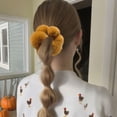 thumbnail image 7 of Kdkad Pom-Pom Hair Ties for Girls, 3.9 Inch Soft No-Snag Elastics, Multicolor Ponytail/Bun Holders, Cute Daily Wear Accessory Set (3 Colors), 7 of 7