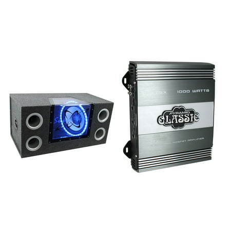 PYRAMID 12 Inch 1200W Car Audio Sub Box Subwoofer Bandpass Subs & 2 Ohm (Best Amp For 2 12 Subs)
