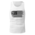 thumbnail image 4 of Ierhent American Flag Tank Top Men Adult Men's Basic Undershirt Tank Top Athletic Sleeveless Tee(X1-White,L), 4 of 4