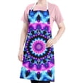 thumbnail image 5 of Colorful Tie Dye Mandala Pattern Apron-Garden Aprons for Women with Pockets-Cotton Linen Waterproof Kitchen Cooking Gardening Aprons Adjustable for Kitchen,Cooking,BBQ and Salon 33x27 Inch, 5 of 7