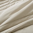 thumbnail image 4 of HIG 7‑Piece Bed in a Bag Comforter Set, Solid Light Beige Vertical Channel Quilted, Soft Microfiber All‑Season Bedding with Sheets & Pillow Shams, Queen Size, 4 of 8