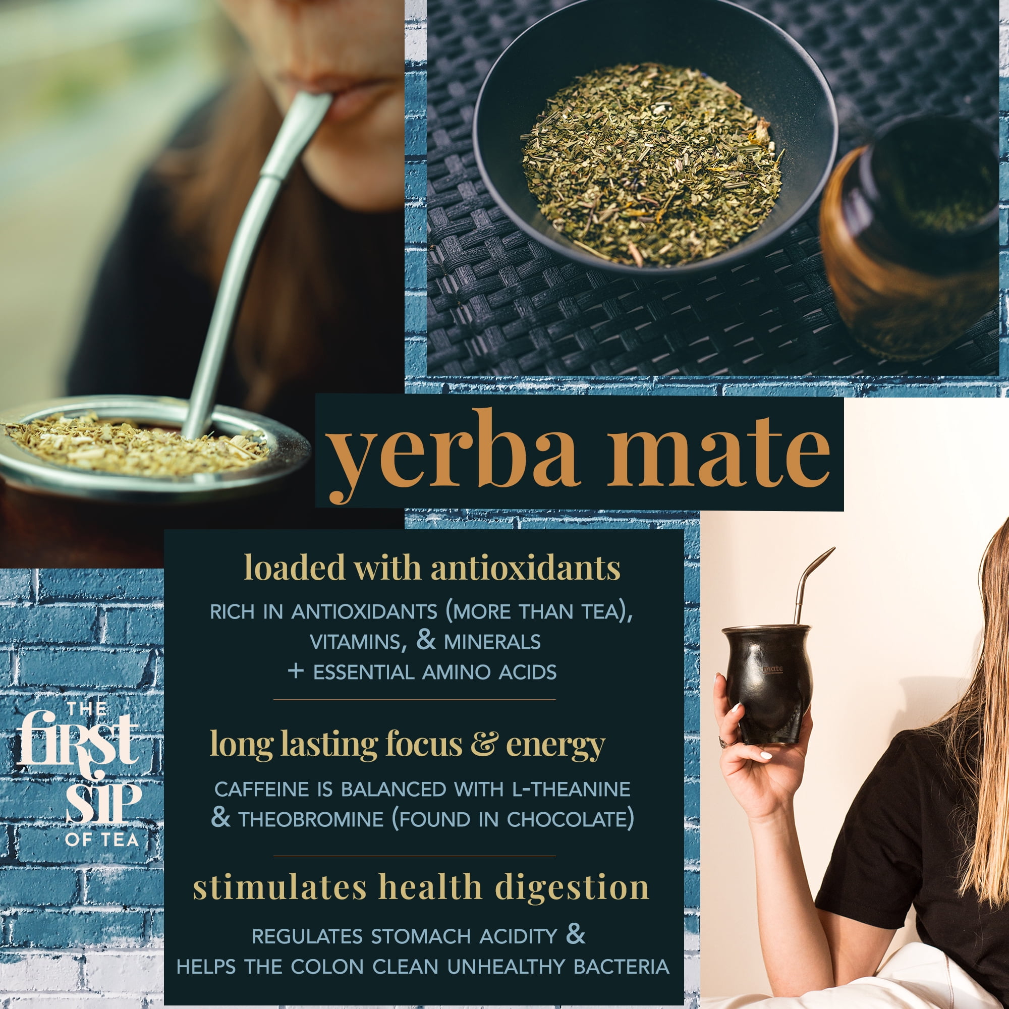 Spice Hut - Mango Yerba Mate Tea - High Caffeine, Clean Energy, Chlorogenic Acid Tea - 16 Tea Bags
