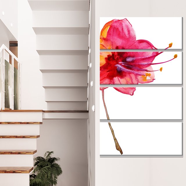 Beautiful Dual toned Star Flower - Large Flower Canvas Wall Art