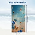 thumbnail image 3 of PHYHOO Butterfly Flower Oversized Quick Dry Microfiber Beach Towel Floral Hydrangeas Lightweight Sand Free Towel Super Soft &amp; Absorbent for Travel Swimming Sports 30x60in, 3 of 8