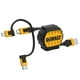 thumbnail image 1 of DEWALT 3 en 1 Retr&aacute;ctil Multi Charging Cord, 3ft Fast Charger Cord, Multi Charger Adapter with Lightning/Type C/Micro USB Port for iPhones/Samsung Galaxy/PS/Tablets/M&aacute DeWalt NA, 1 of 9